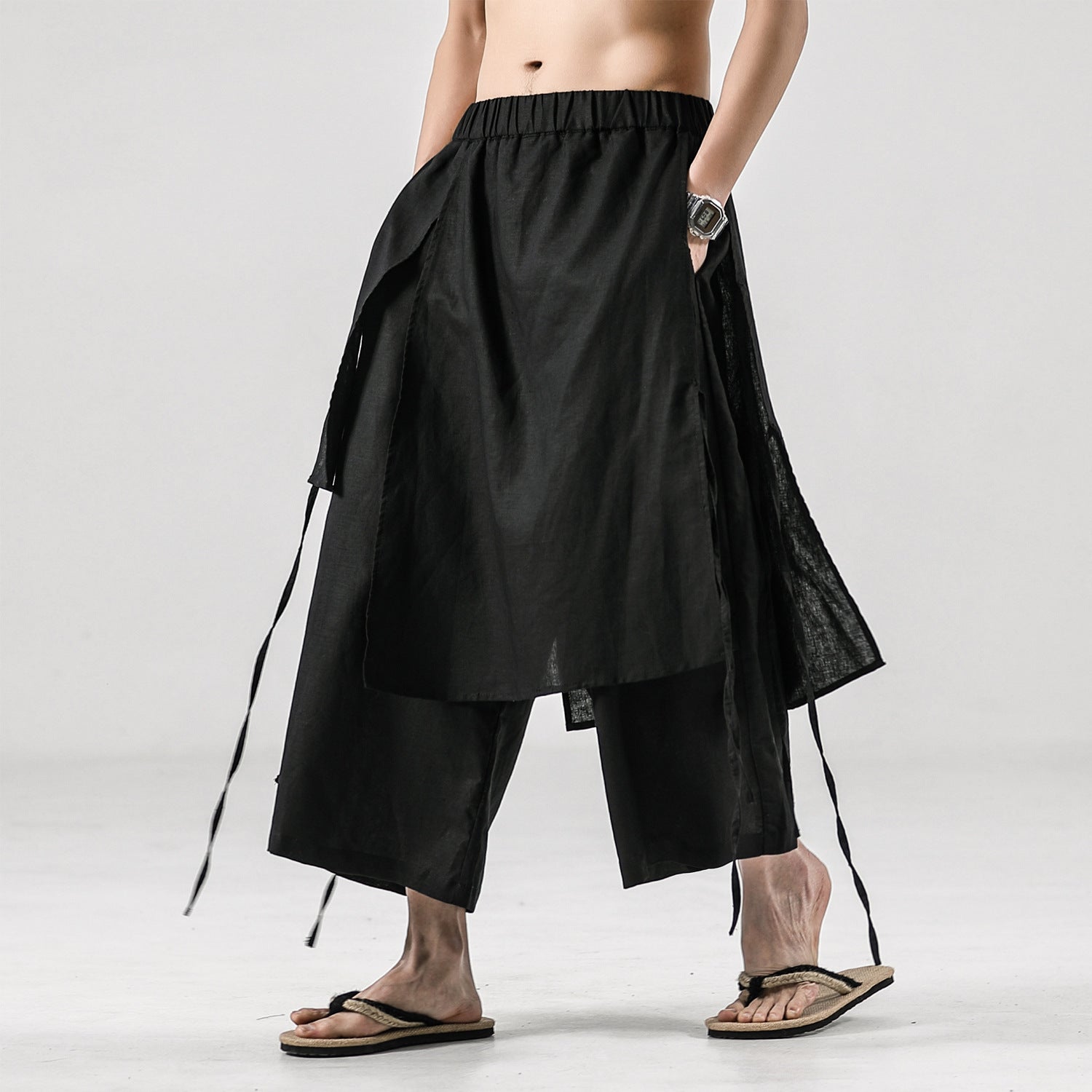 Izan - Pantalones informales de lino japonés