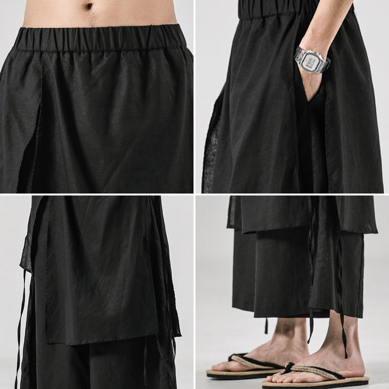 Izan - Pantalones informales de lino japonés