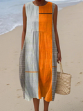 Ester | Vestido midi de bloques de color