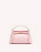 Carmen Top Handle Bag - Pink Croc