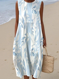 Saga | Vestido midi con hojas