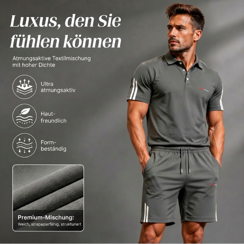 👕 Conjunto de 2 piezas para hombre – Camiseta de manga corta y short, transpirable, cómodo y versátil para el día a día, deporte y viajes ☀️🩳
