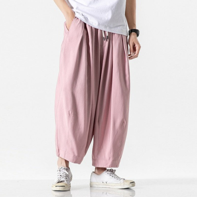 Pedro - Pantalones retro de corte recto estilo linterna