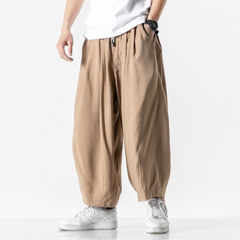 Pedro - Pantalones retro de corte recto estilo linterna