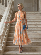 Elin | Vestido Midi com Halter Suave