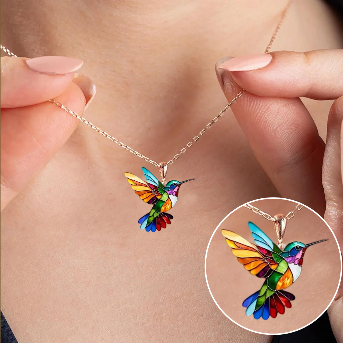 Kim™ | Collar y Aretes de Colibrí
