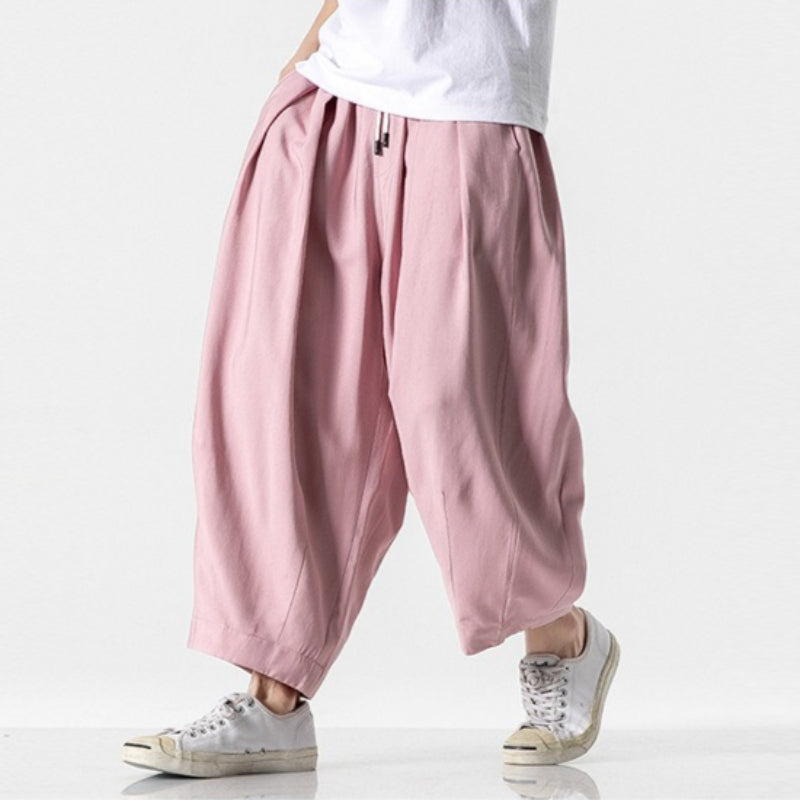 Pedro - Pantalones retro de corte recto estilo linterna