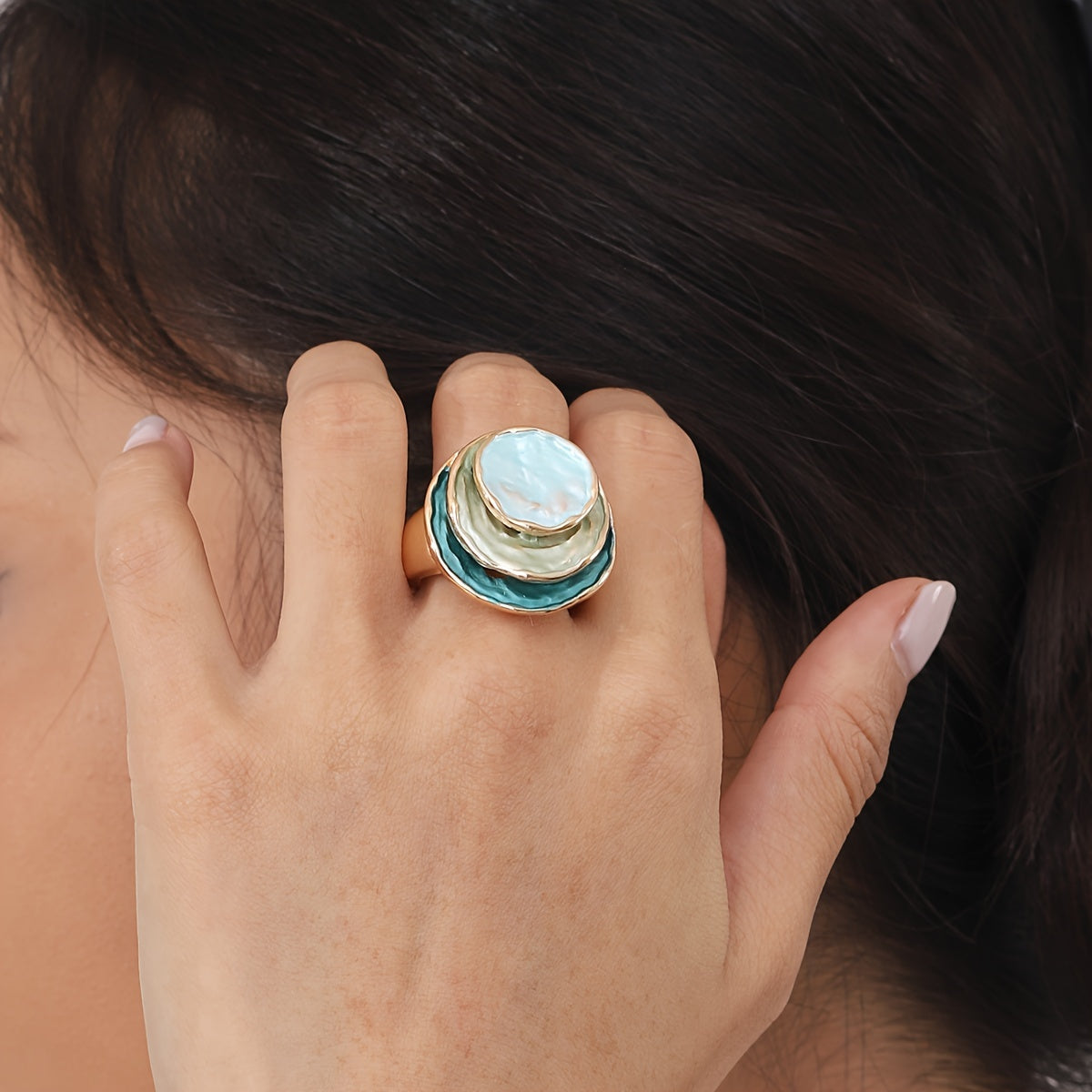 SHANA | ELEGANTE ANILLO BOHO DE TRIPLE CAPA
