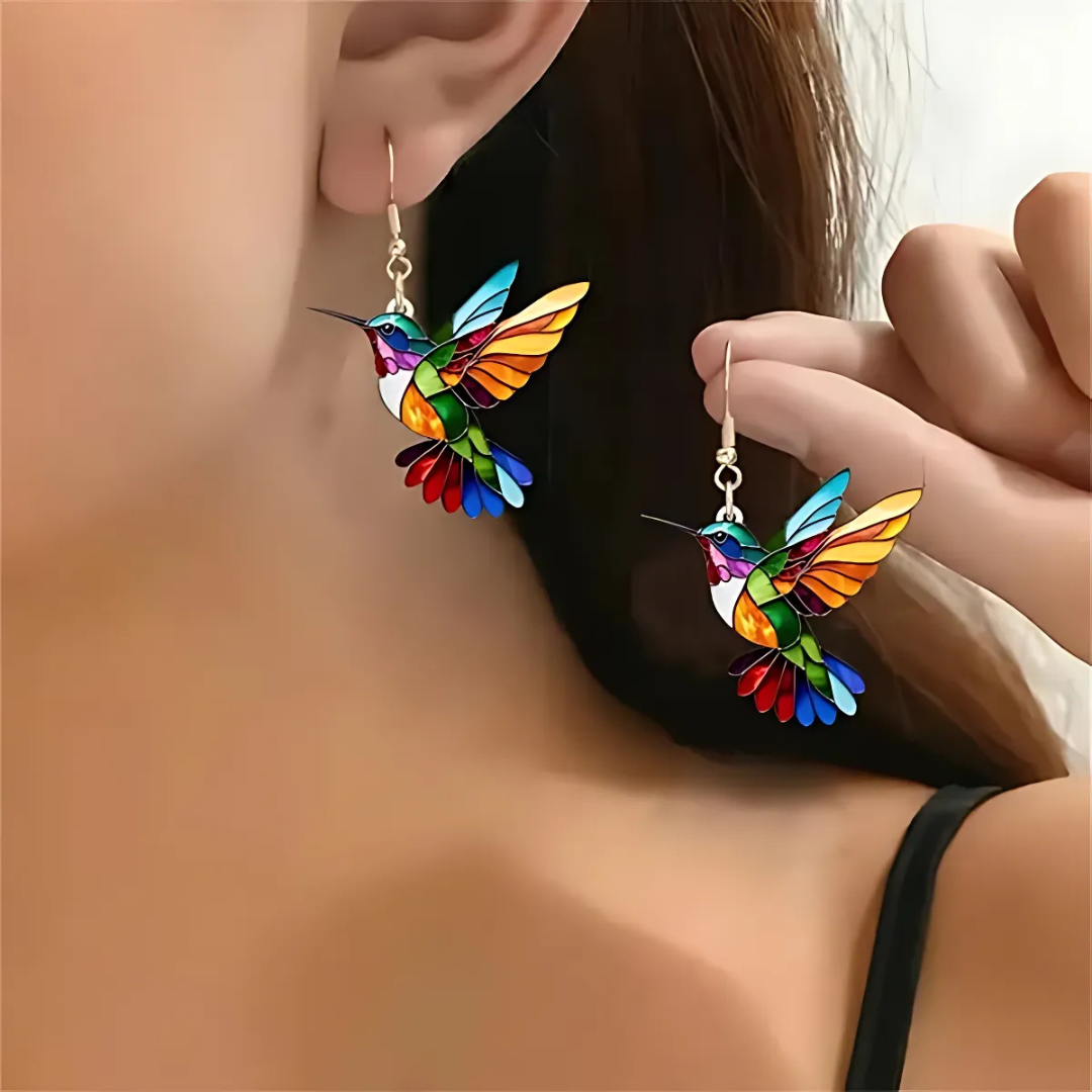 Kim™ | Collar y Aretes de Colibrí