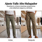 Pantalón Utility de Tiro Alto y Corte Cónico para Mujer