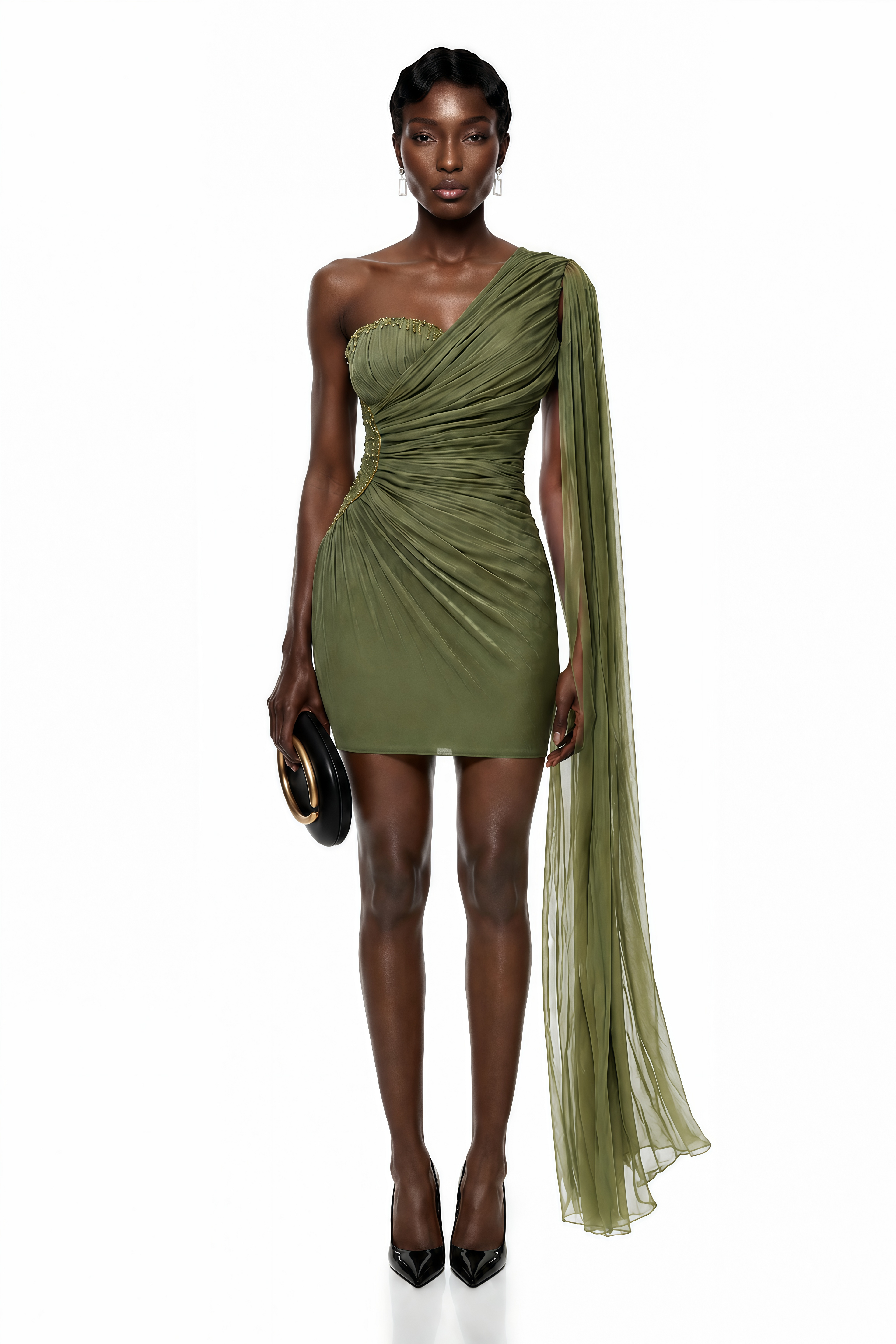 Vestido Premium de Un Solo Hombro