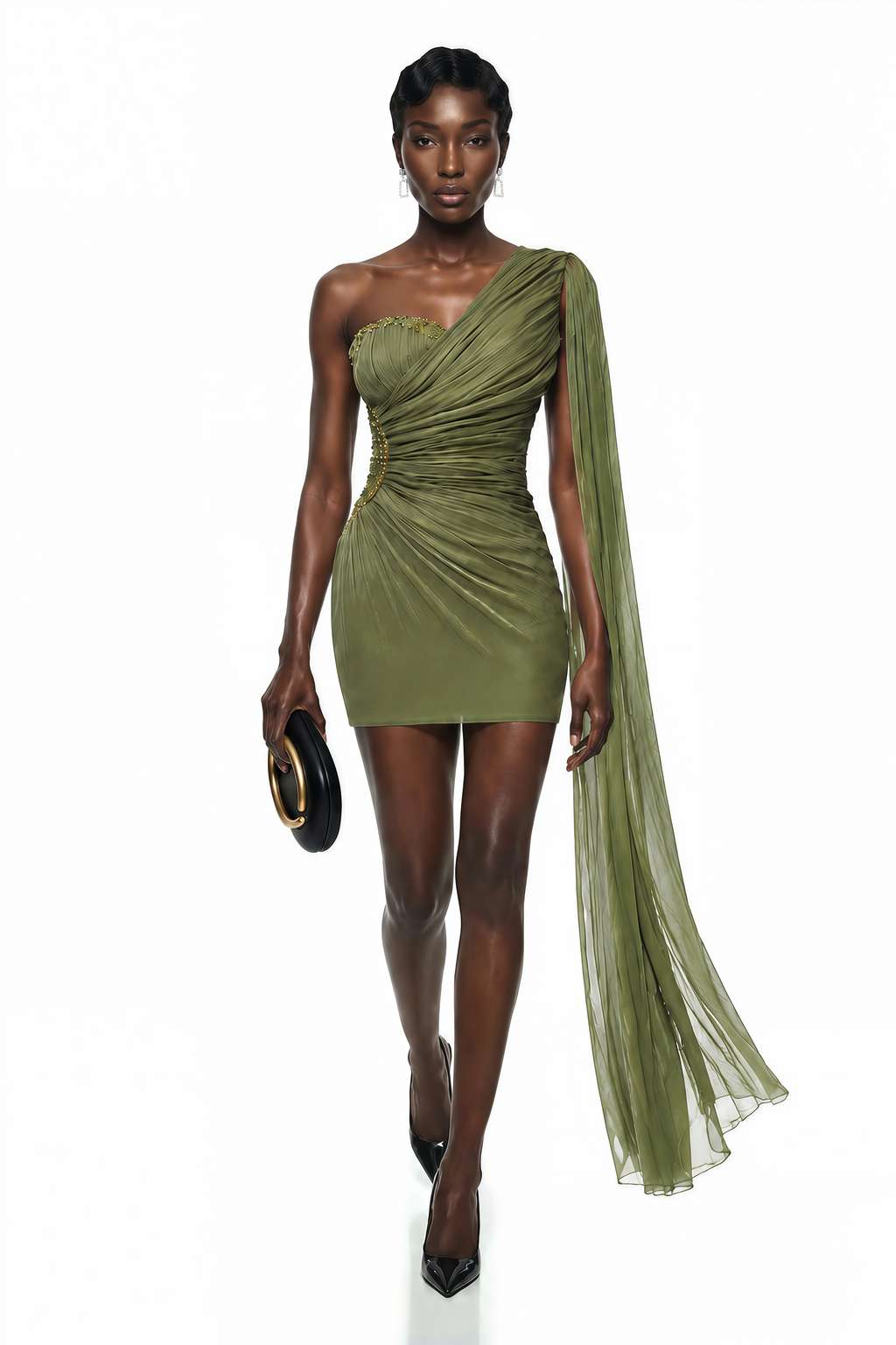 Vestido Premium de Un Solo Hombro