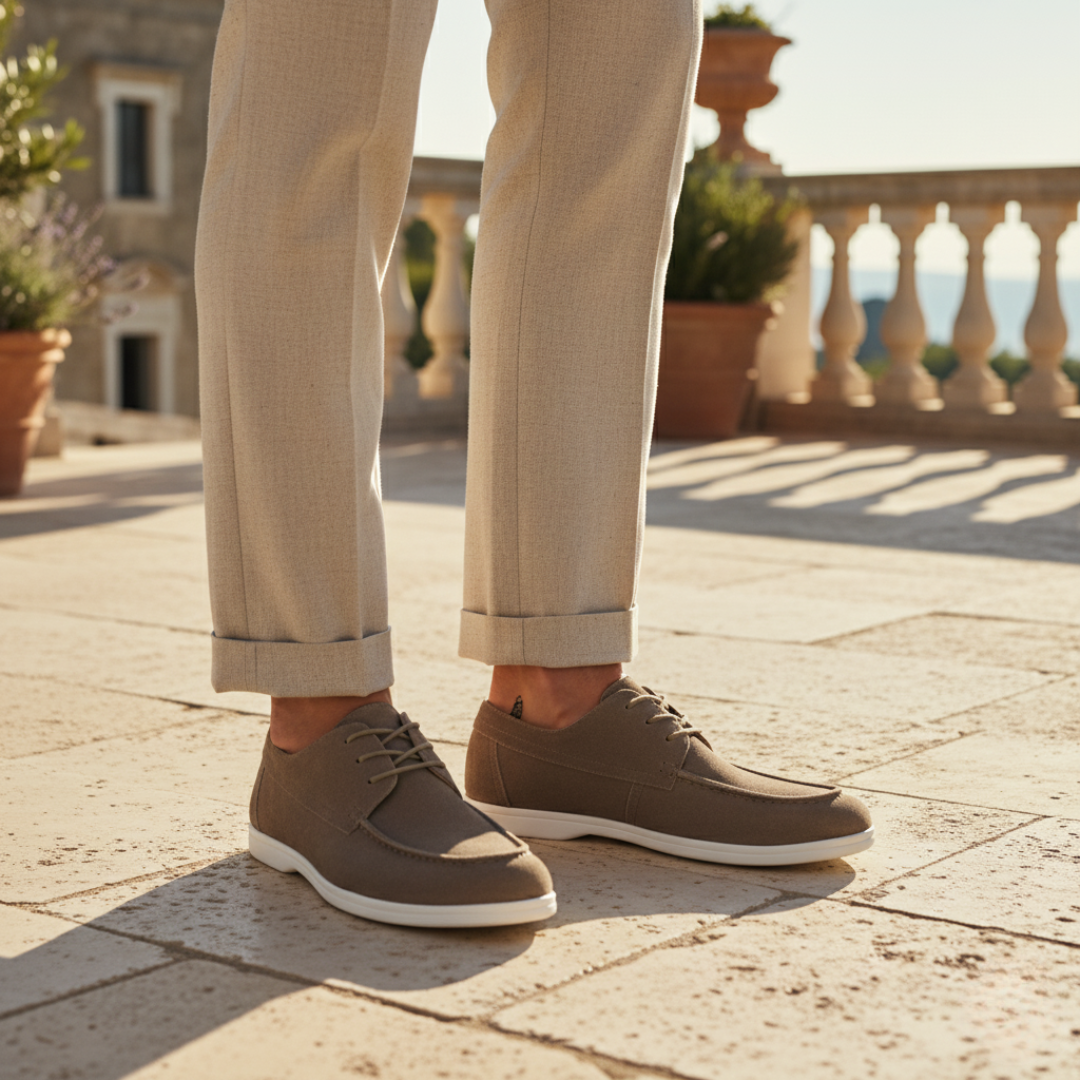Zapatos de gamuza premium con cordones