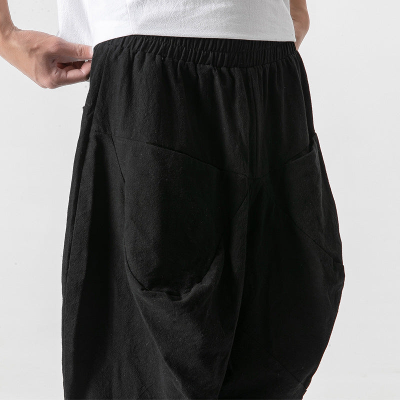 Carlos - Pantalones harem de pierna ancha