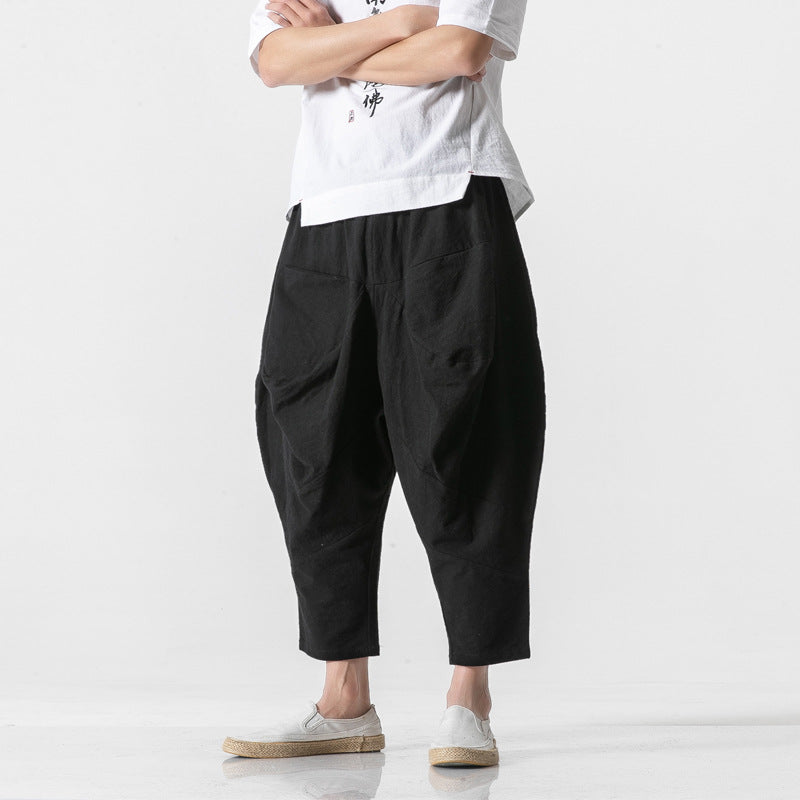 Carlos - Pantalones harem de pierna ancha