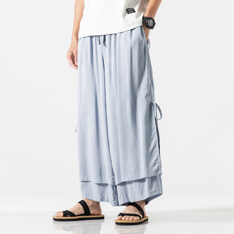 Mario - Pantalón culotte de dos piezas con tirantes laterales