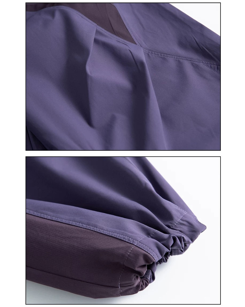 Pantalones de senderismo de corte ancho con paneles, resistentes al viento y para uso al aire libre