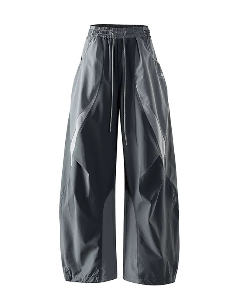 Pantalones de senderismo de corte ancho con paneles, resistentes al viento y para uso al aire libre