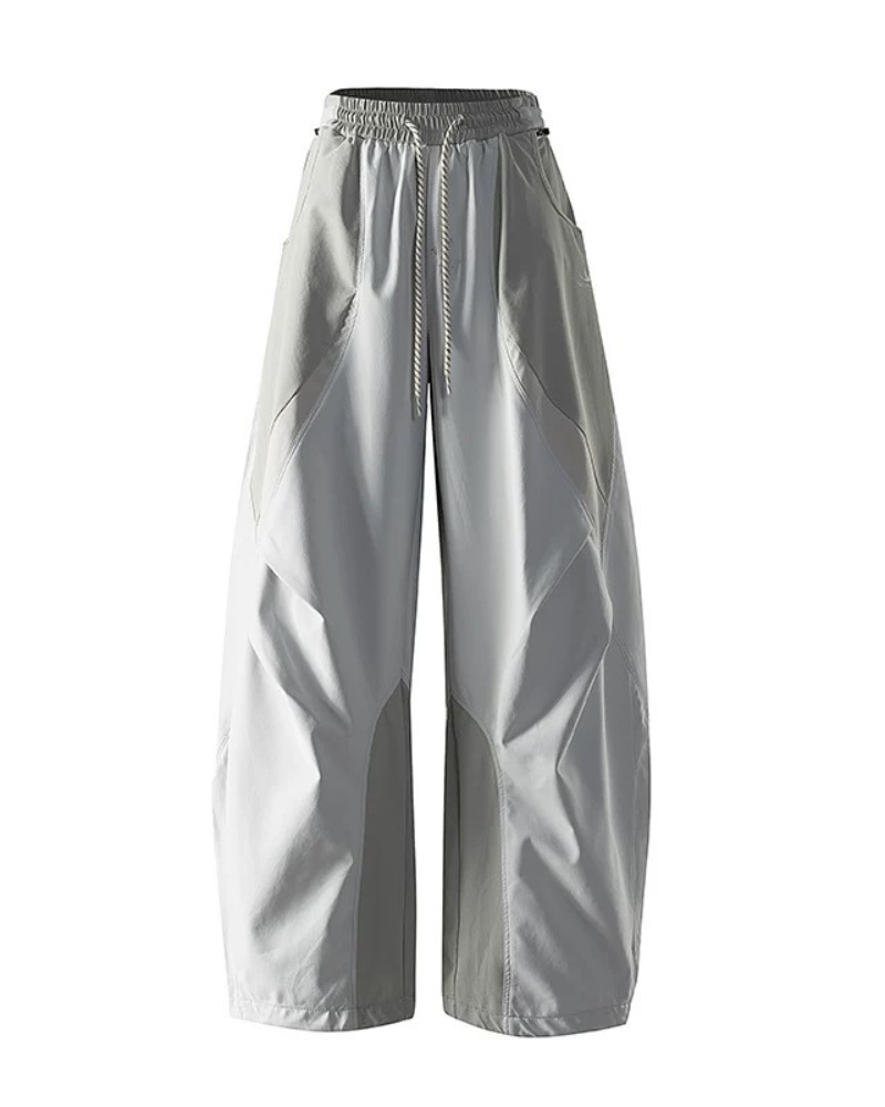 Pantalones de senderismo de corte ancho con paneles, resistentes al viento y para uso al aire libre