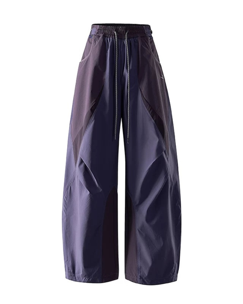 Pantalones de senderismo de corte ancho con paneles, resistentes al viento y para uso al aire libre