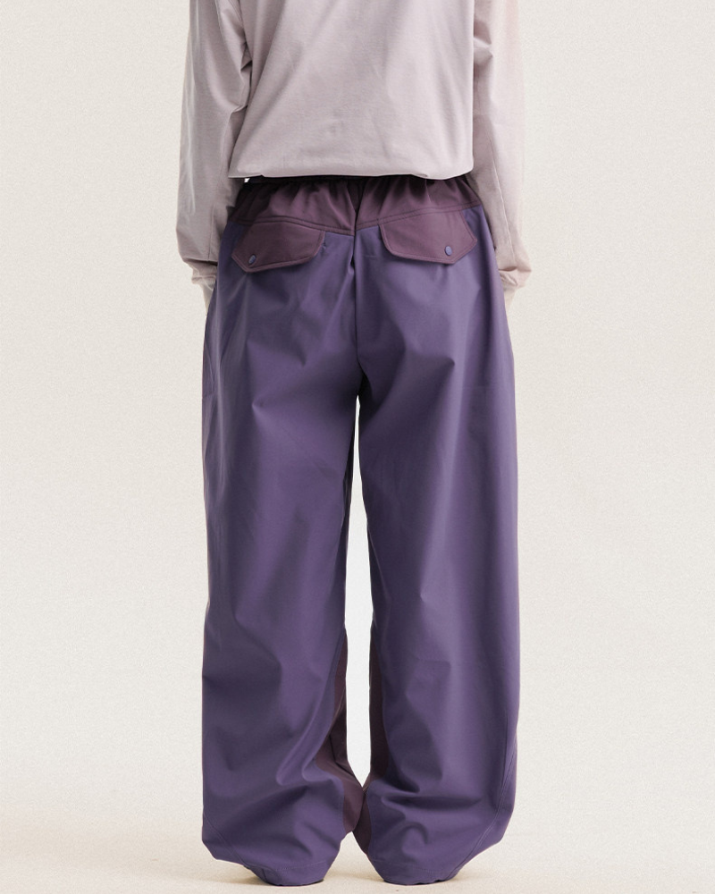 Pantalones de senderismo de corte ancho con paneles, resistentes al viento y para uso al aire libre