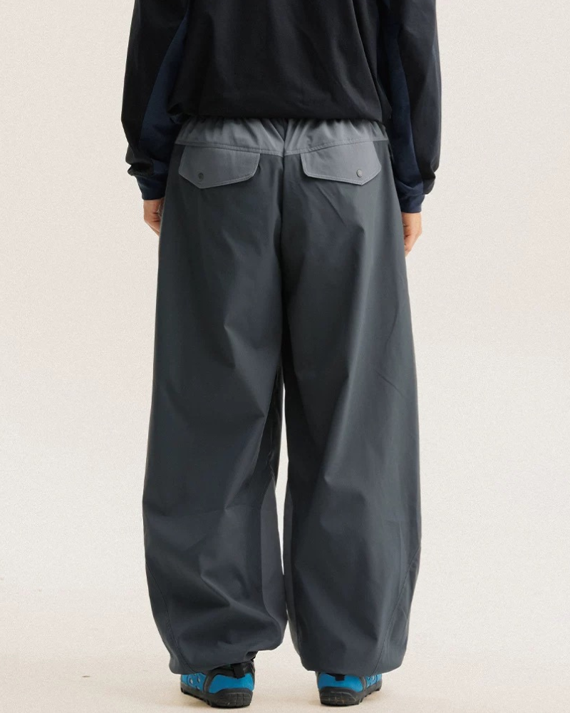 Pantalones de senderismo de corte ancho con paneles, resistentes al viento y para uso al aire libre
