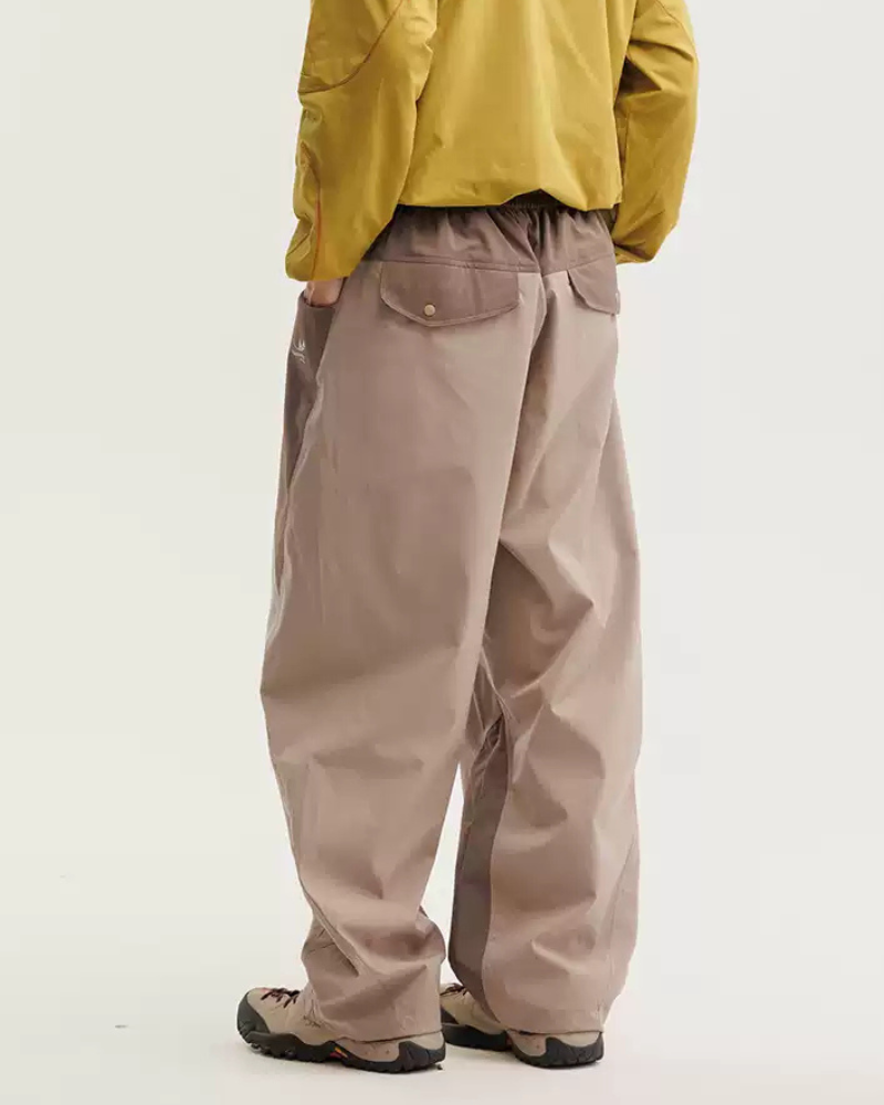 Pantalones de senderismo de corte ancho con paneles, resistentes al viento y para uso al aire libre