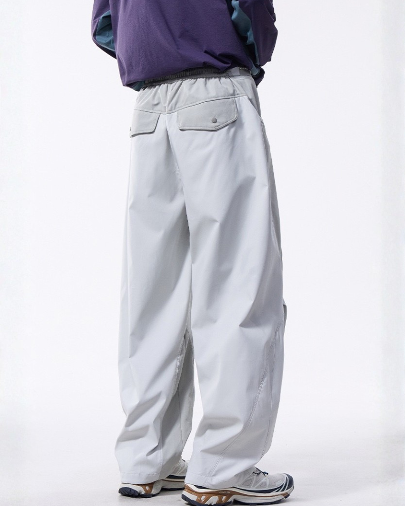 Pantalones de senderismo de corte ancho con paneles, resistentes al viento y para uso al aire libre