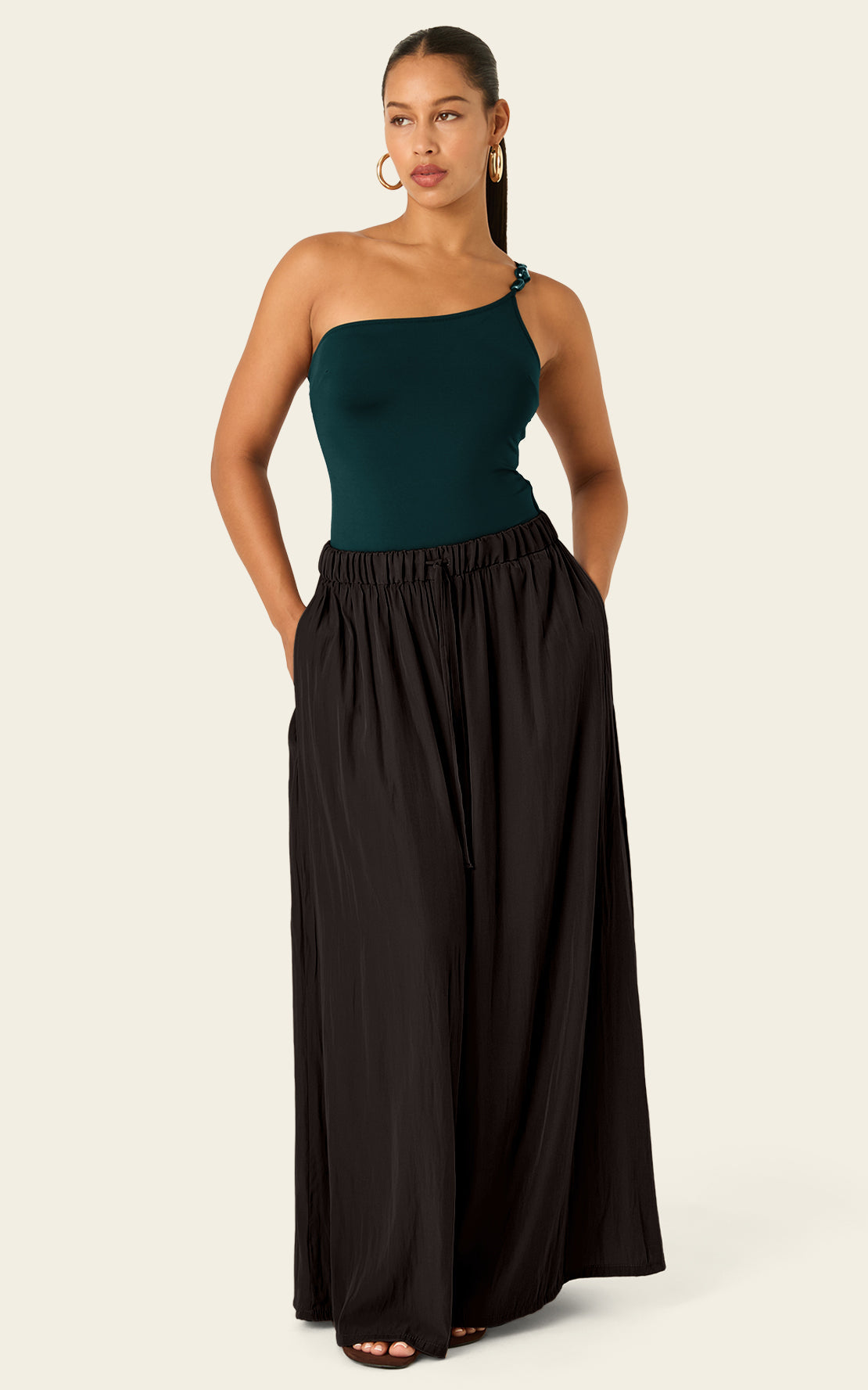 Pantalón Palazzo Luxe - Negro