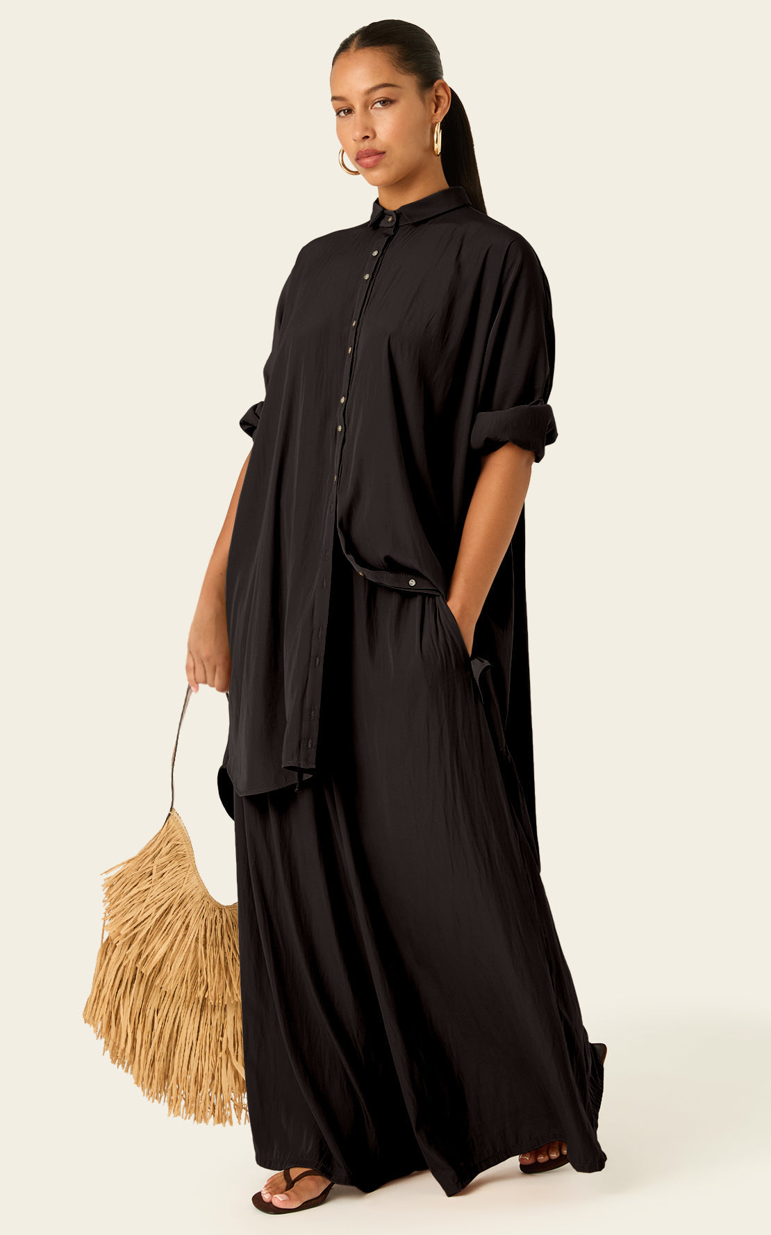 Pantalón Palazzo Luxe - Negro