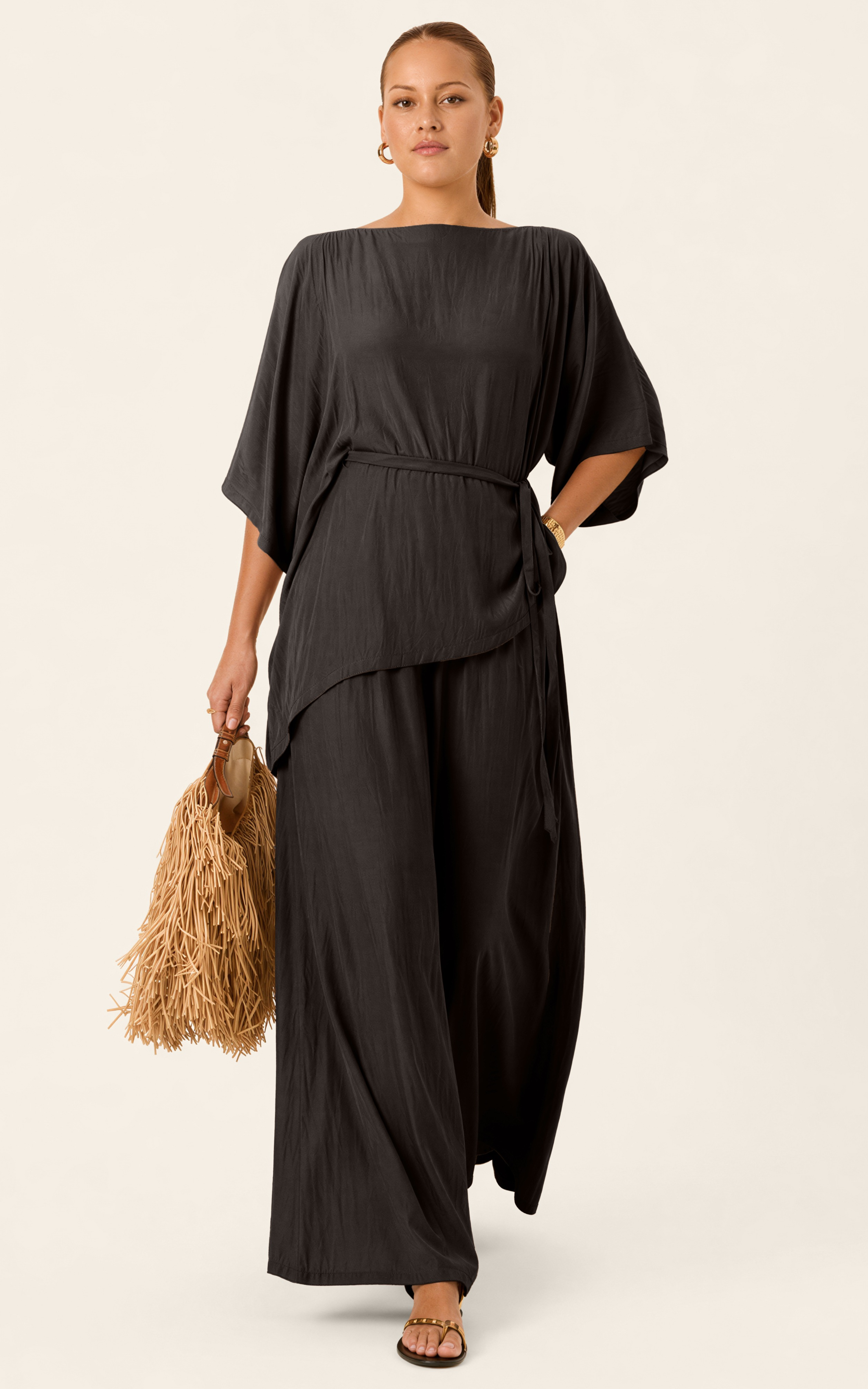 Pantalón Palazzo Luxe - Negro