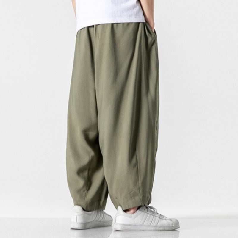 Pedro - Pantalones retro de corte recto estilo linterna