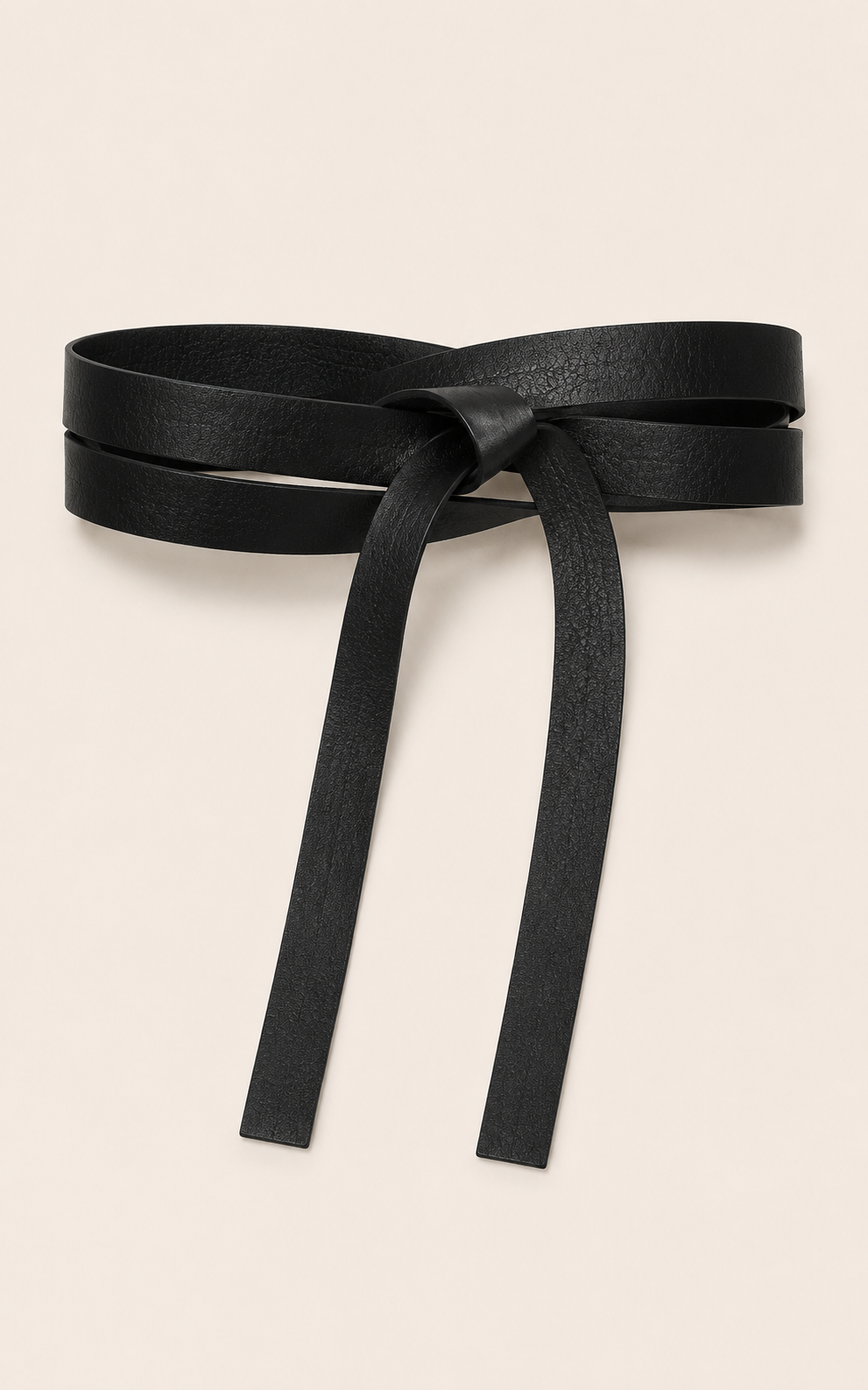 Cinturón Envolvente Luxe de Cuero - Negro