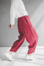 Pantalón Cónico de Lino - Estilo Casual