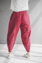 Pantalón Cónico de Lino - Estilo Casual