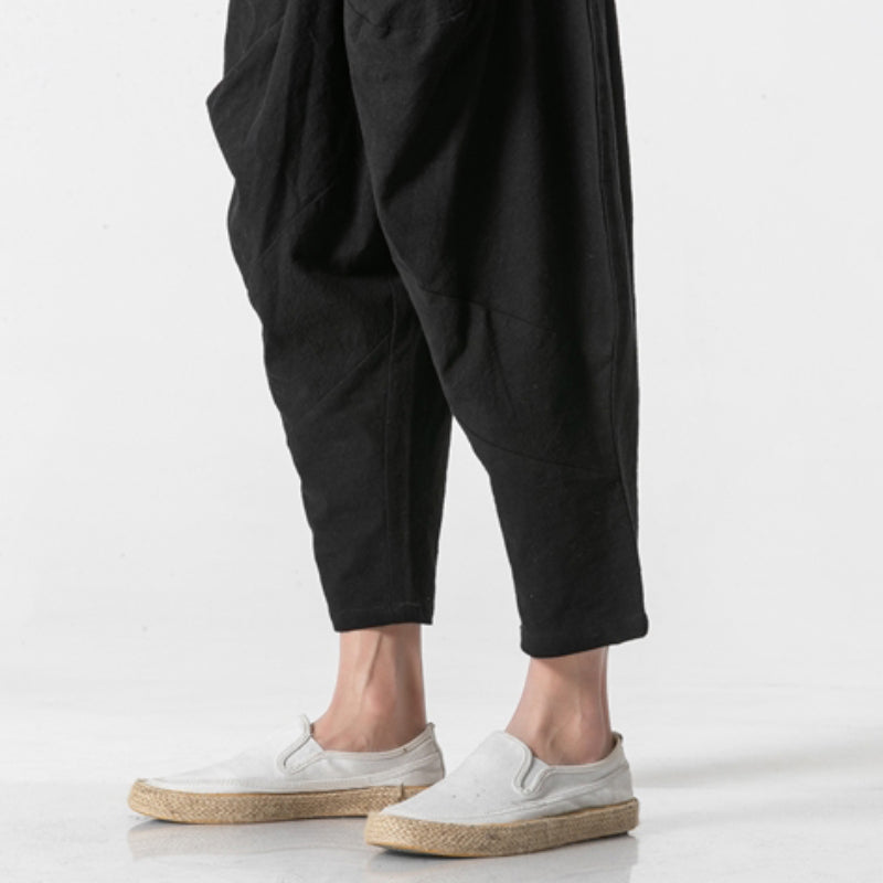 Carlos - Pantalones harem de pierna ancha