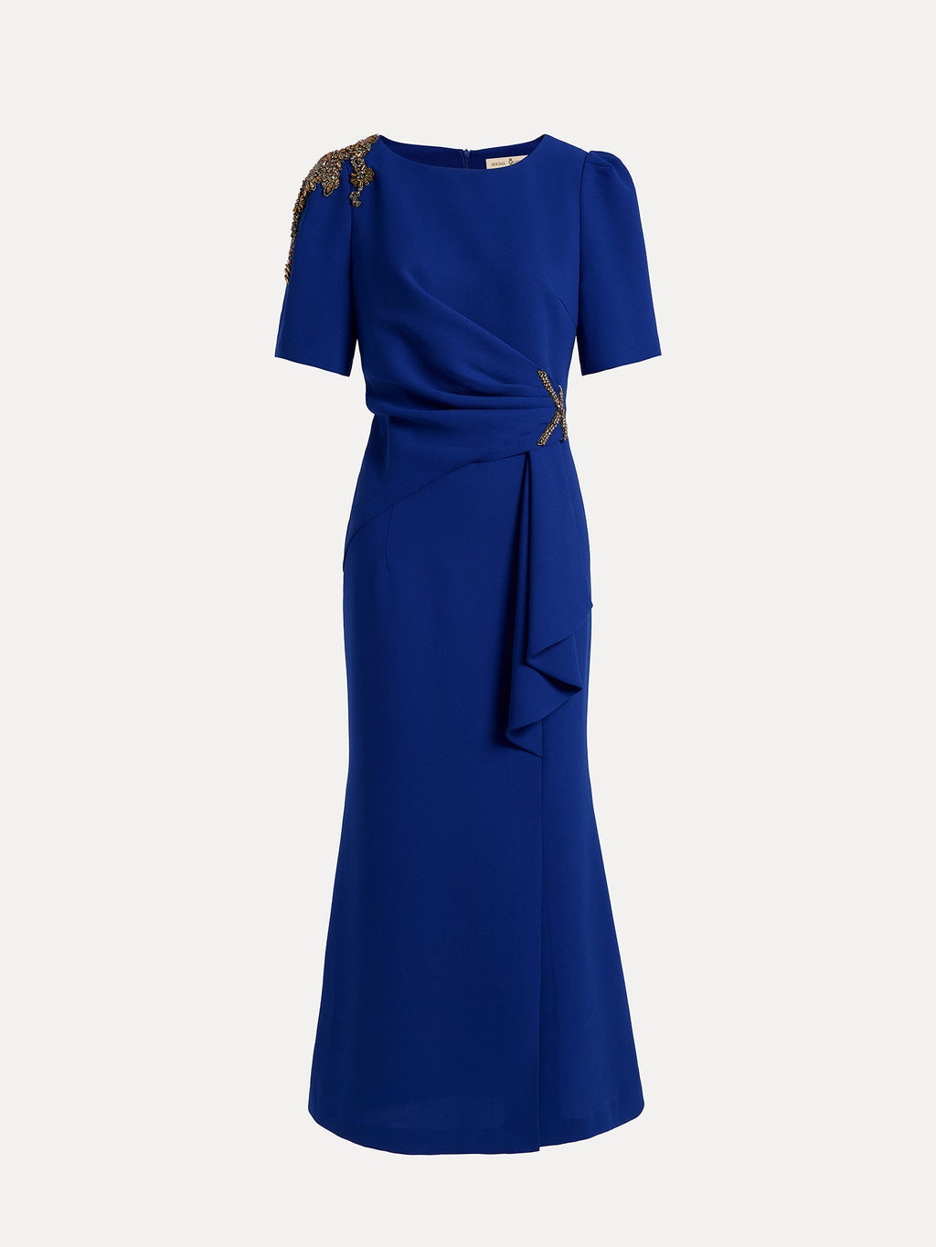 Laura - Elegante vestido de cristal con pedrería cosida a mano