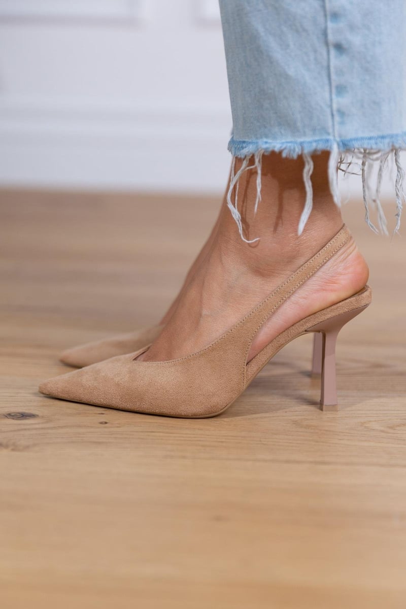 Marlena™ | Tacones Bajos en tono nude